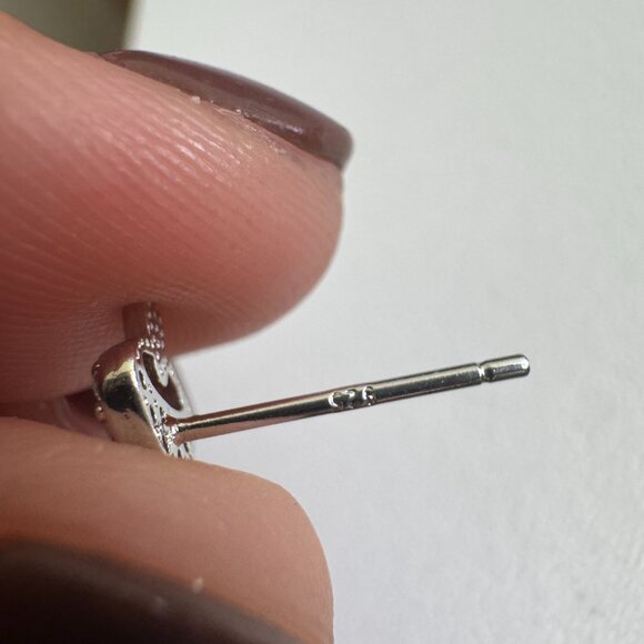 925 Sterling Silver Mushroom Stud Earrings - Picture 3 of 5